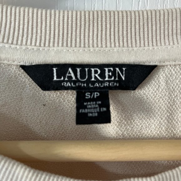 Lauren Ralph Lauren French Terry Beaded Embossed Crew Neck Sweatshirt Size Small - Picture 4 of 5